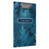 Blaue Glitterie-Eiche-Blätter Klemmbrett (Rechts)