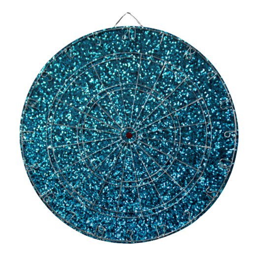 Blaue Glitterie Muster Dartscheibe (vorne)