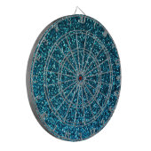 Blaue Glitterie Muster Dartscheibe (Vorderseite Links)