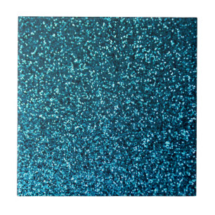 Blaue Glitterie Muster Fliese