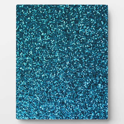 Blaue Glitterie Muster Fotoplatte (Vorderseite)