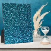 Blaue Glitterie Muster Fotoplatte (Seite)