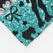 Blaue Glitterrolle Derby des Namerotkehlcheneies Fleecedecke (Ecke)