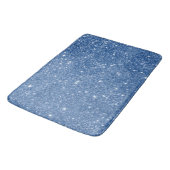 Blaue Glitzer-Glitzern Badematte (Schrägansicht)