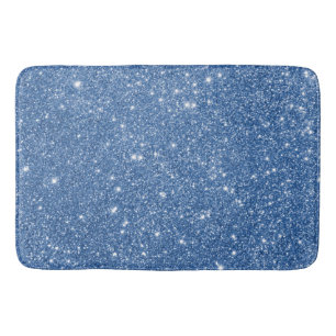 Blaue Glitzer-Glitzern Badematte