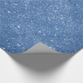 Blaue Glitzer-Glitzern Geschenkpapier (Ecke)