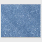 Blaue Glitzer-Glitzern Geschenkpapier (Flach)