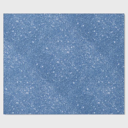Blaue Glitzer-Glitzern Geschenkpapier (Flach)