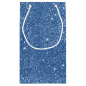 Blaue Glitzer-Glitzern Kleine Geschenktüte (Rückseite)