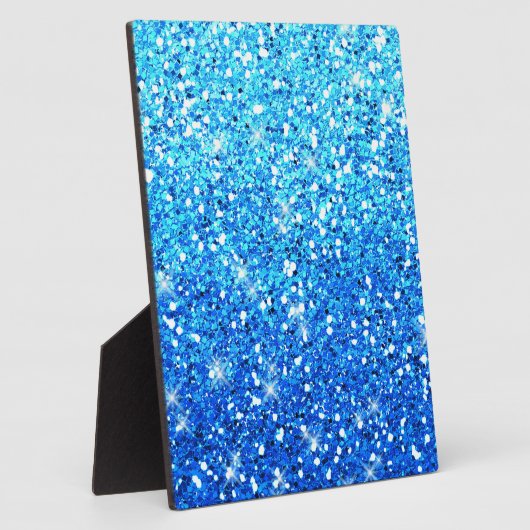 Blaue Glitzer Glitzern Textur Fotoplatte (Seite)