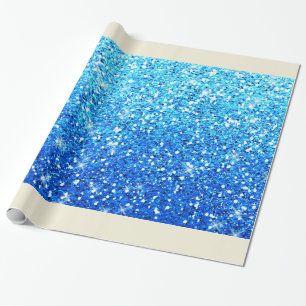 Blaue Glitzer Glitzern Textur Geschenkpapier