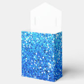 Blaue Glitzer Glitzern Textur Geschenkschachtel (Geöffnet)