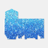 Blaue Glitzer Glitzern Textur Geschenkschachtel (Ungefaltet)