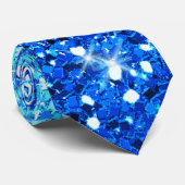 Blaue Glitzer Glitzern Textur Krawatte (Gerollt)