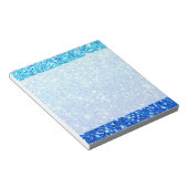 Blaue Glitzer Glitzern Textur Notizblock (angewinkelt)