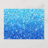 Blaue Glitzer Glitzern Textur Postkarte (Vorderseite)