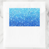 Blaue Glitzer Glitzern Textur Rechteckiger Aufkleber (Tasche)