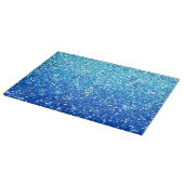 Blaue Glitzer Glitzern Textur Schneidebrett (Ecke)