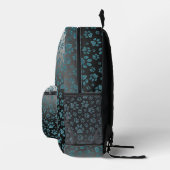 Blaue Glitzer-Lichteffekt-Druckpfeifen Bedruckter Rucksack (Rechts)