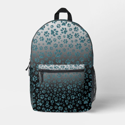 Blaue Glitzer-Lichteffekt-Druckpfeifen Bedruckter Rucksack (Vorderseite)