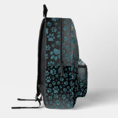 Blaue Glitzer-Lichteffekt-Druckpfeifen Bedruckter Rucksack (Links)