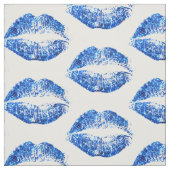 Blaue Glitzer-Lippen Stoff (Muster)