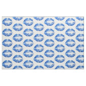 Blaue Glitzer-Lippen Stoff (Fat Quarter (45,7 x 55,9 cm))