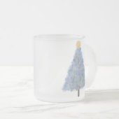 Blaue Glitzer Mattglastasse (VorderseiteRechts)
