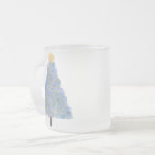 Blaue Glitzer Mattglastasse (Vorderseite Links)