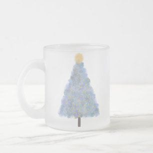 Blaue Glitzer Mattglastasse