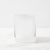 Blaue Glitzer Mattglastasse (Mittel)