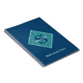 Blaue Glitzer-Monogramm-Bibelstudien-Notizbuch Notizblock (Rechte Seite)