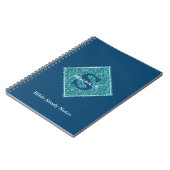 Blaue Glitzer-Monogramm-Bibelstudien-Notizbuch Notizblock (Linke Seite)