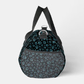 Blaue Glitzer-Pfoten Funkeleffekt schwarzer Hinter Duffle Bag (Rechts)