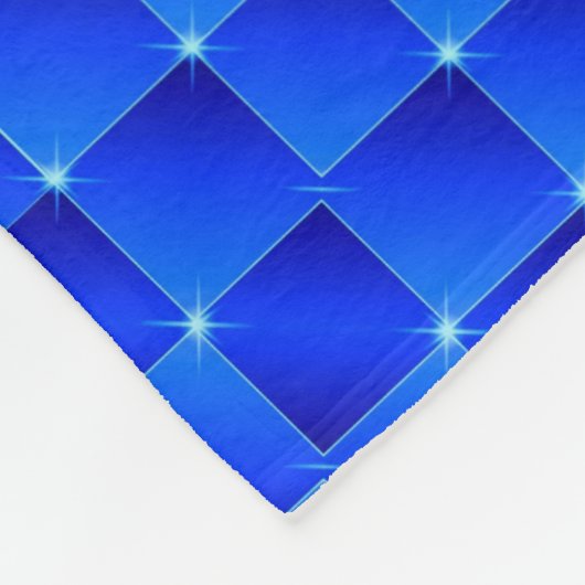 Blaue Glitzer-Pixel-Raster-Decke Fleecedecke (Ecke)