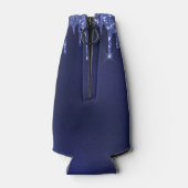 Blaue Glitzer Tropfen Flaschenkühler (Rückseite)