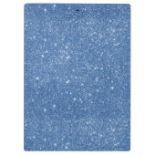 Blaue Glitzerfunken Klemmbrett (Rückseite)