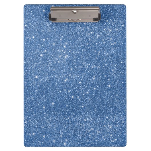 Blaue Glitzerfunken Klemmbrett (Vorderseite)