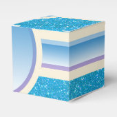 Blaue Glitzern Geschenkschachtel (Vorderseite)