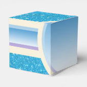 Blaue Glitzern Geschenkschachtel (Rückseite)