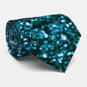 Blaue Glitzern Krawatte (Gerollt)