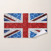 Blaue Glitzern unter der Flagge des Vereinigten Kö Badhandtuch Set (Handtuch)