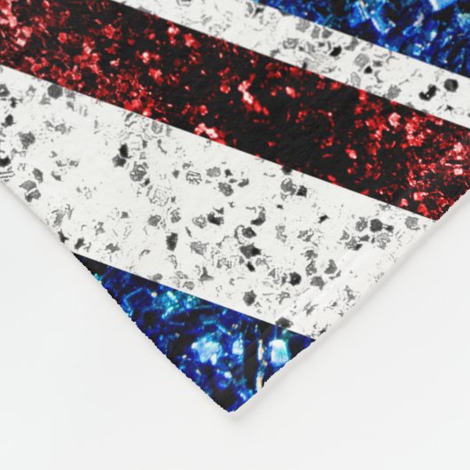 Blaue Glitzern unter der Flagge des Vereinigten Kö Fleecedecke (Ecke)