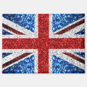 Blaue Glitzern unter der Flagge des Vereinigten Kö Magnet (Vorderseite)