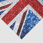 Blaue Glitzern unter der Flagge des Vereinigten Kö Seidenpapier (Ausschnitt)