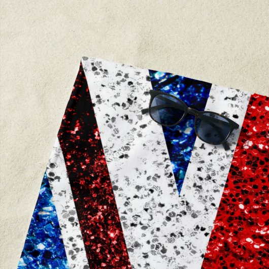 Blaue Glitzern unter der Flagge des Vereinigten Kö Strandtuch (Beispiel)