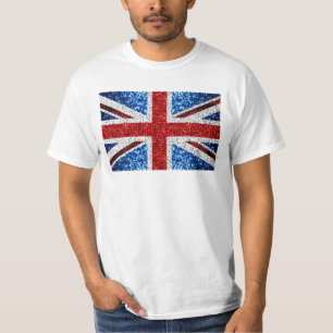 Blaue Glitzern unter der Flagge des Vereinigten Kö T-Shirt