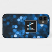 Blaue glitzernde Lichter - Persönlich gestalten Case-Mate iPhone Hülle (Rückseite (Horizontal))