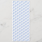 Blaue Glocken Hochzeit Menükarte (Rückseite)