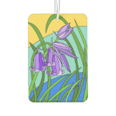 Blaue Glocken im Wald Autolufterfrischer (Rückseite)